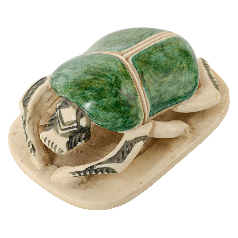 Статуэтка Скарабей Scarab Beetle beige and green Бежевый Зеленый Статуэтка Скарабей Scarab Beetle beige and green Бежевый Зеленый в Тюмени | Loft Concept