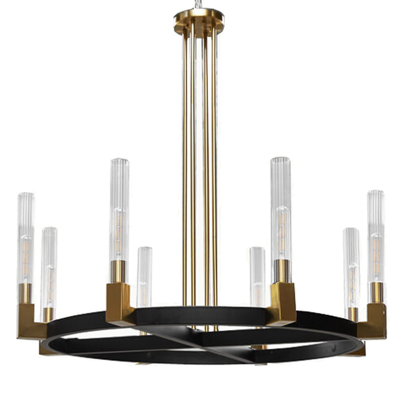 Люстра RH CANELLE Round Chandelier Brass and bronze Латунь Черный Люстра RH CANELLE Round Chandelier Brass and bronze Латунь Черный в Тюмени | Loft Concept