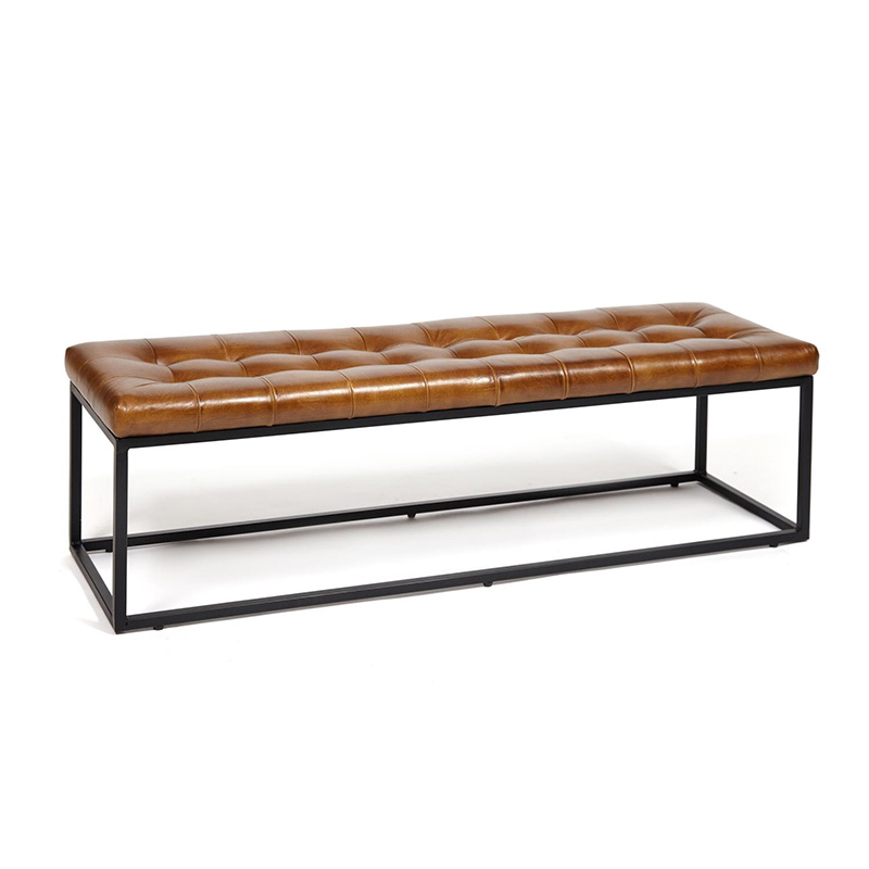 Банкетка Buffalo Leather Industrial Banquette Коричневый Банкетка Buffalo Leather Industrial Banquette Коричневый в Тюмени | Loft Concept