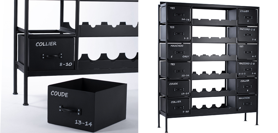 Винный стеллаж RADAGAST IRON WINE CHEST BLACK Винный стеллаж RADAGAST IRON WINE CHEST BLACK - Loft-Concept в Тюмени