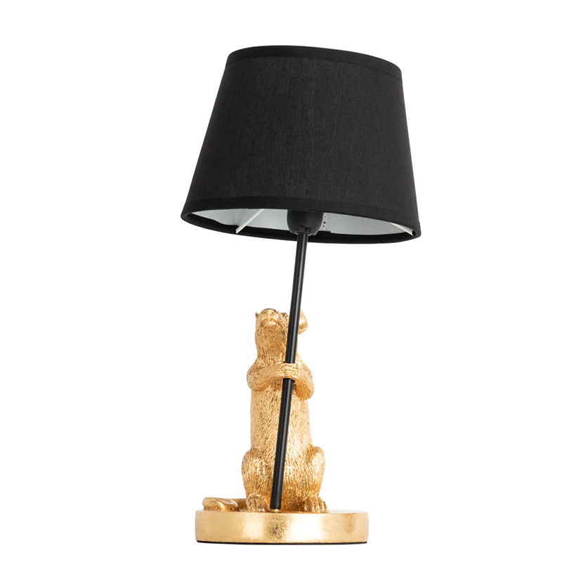 Настольная лампа Gold Mouse holding a black lamp Золотой Черный Настольная лампа Gold Mouse holding a black lamp Золотой Черный в Тюмени | Loft Concept