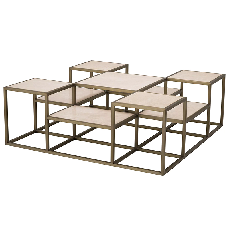 Кофейный стол Eichholtz Coffee Table Smythson Песочный Латунь Кофейный стол Eichholtz Coffee Table Smythson Песочный Латунь в Тюмени | Loft Concept
