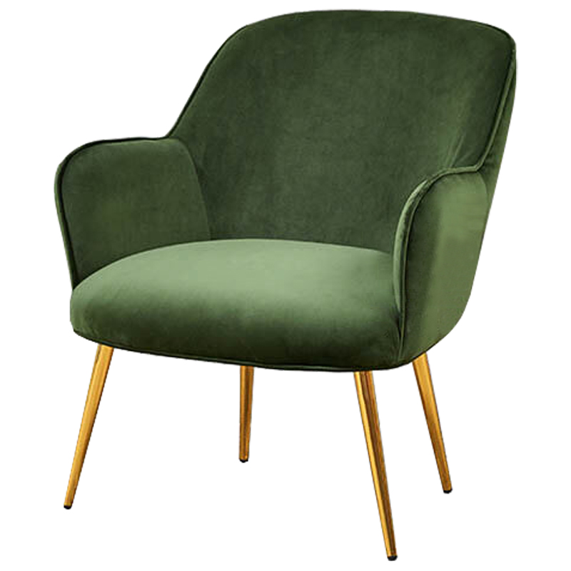 Кресло Waldeck Chair Green Зеленый Глянцевое золото Кресло Waldeck Chair Green Зеленый Глянцевое золото в Тюмени | Loft Concept