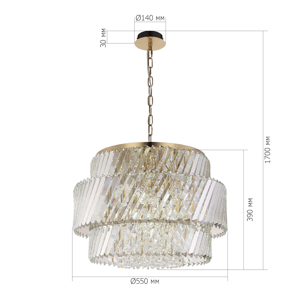 Люстра круглая в классическом обрамлении Light Connoisseurs Beauty в Тюмени