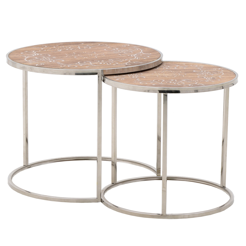 Комплект приставных столов Macaria Table Серебряный Древесина Комплект приставных столов Macaria Table Серебряный Древесина в Тюмени | Loft Concept