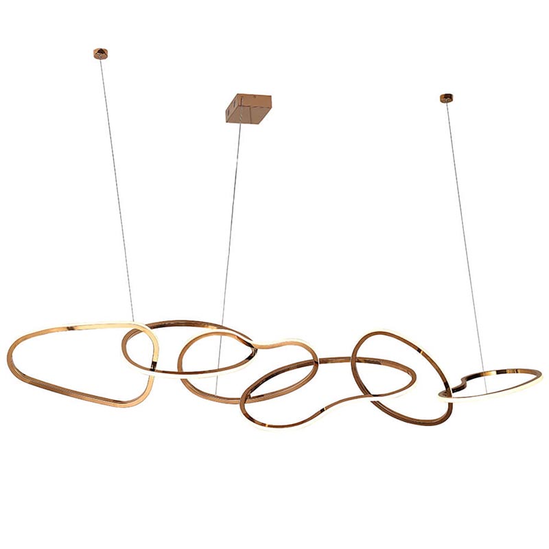 Люстра Wavy Ring Connection Gold Золотой Розовое золото в Тюмени | Loft Concept 
