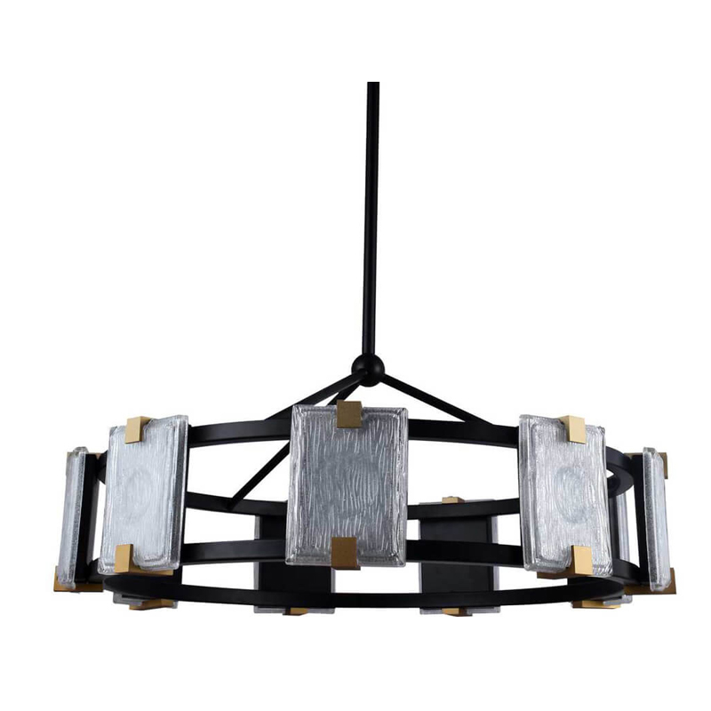 Люстра Rectangular Glass Plafon D68 Черный матовый Прозрачное Стекло матовое золото Люстра Rectangular Glass Plafon D68 Черный матовый Прозрачное Стекло матовое золото в Тюмени | Loft Concept