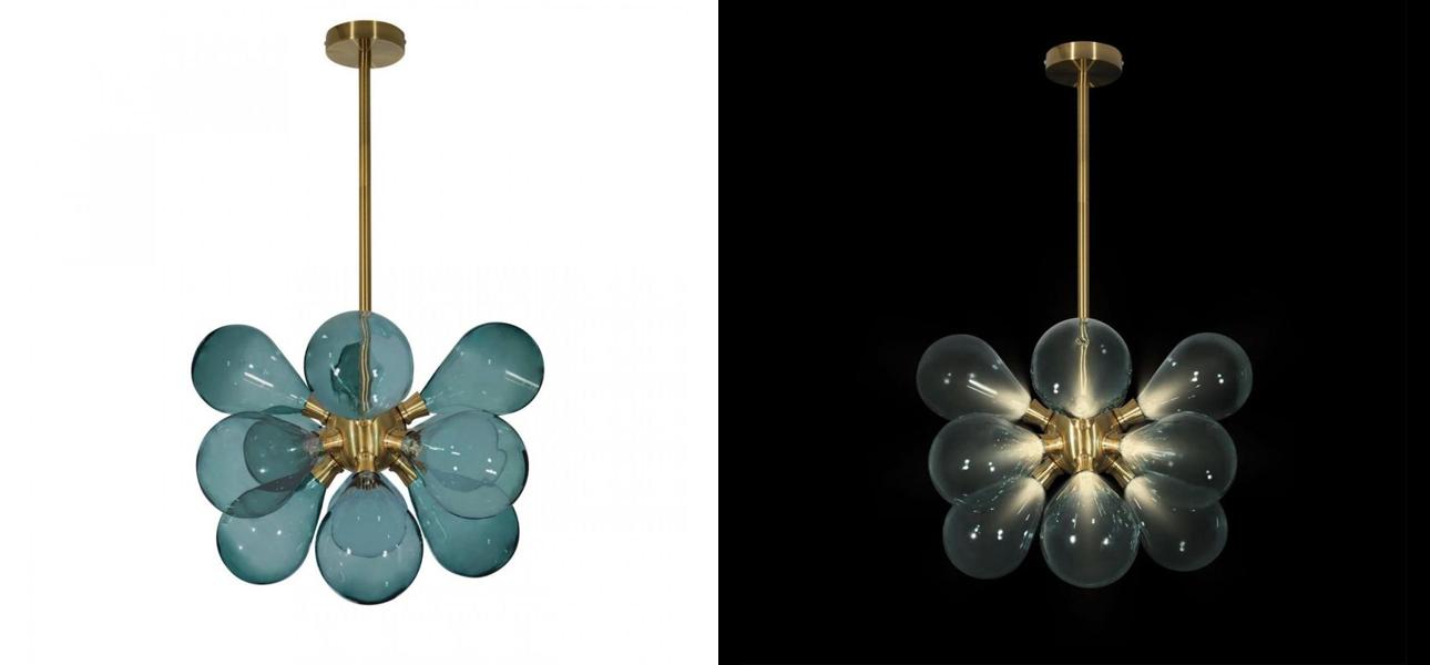 Люстра Simonet Chandelier Blue 50 см - фото №1