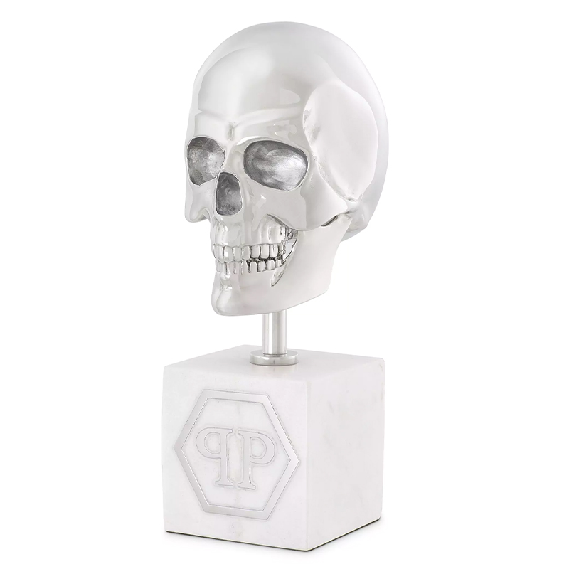 Статуэтка Philipp Plein Platinum Skull S Серебряный Белый Мрамор Bianco Статуэтка Philipp Plein Platinum Skull S Серебряный Белый Мрамор Bianco в Тюмени | Loft Concept