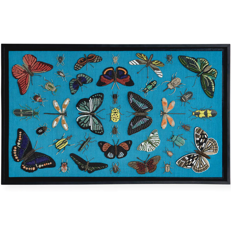 Панно из бисера Бабочки BOTANIST BEADED Wall Art Бирюзовый Панно из бисера Бабочки BOTANIST BEADED Wall Art Бирюзовый в Тюмени | Loft Concept