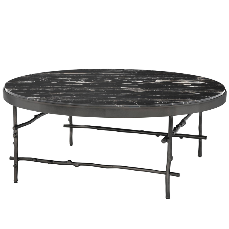 Кофейный стол Eichholtz Coffee Table Tomasso round Черный Мрамор Nero Темная бронза Кофейный стол Eichholtz Coffee Table Tomasso round Черный Мрамор Nero Темная бронза в Тюмени | Loft Concept