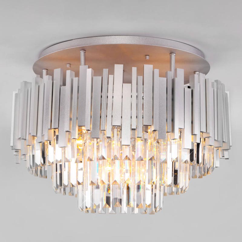 Потолочная люстра Lettice Crystal Chandelier Прозрачный (Transparent) Хром Потолочная люстра Lettice Crystal Chandelier Прозрачный (Transparent) Хром в Тюмени | Loft Concept