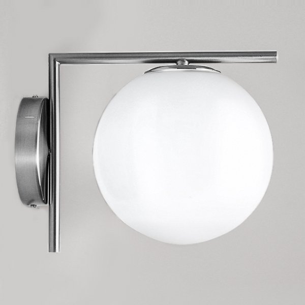 Бра IC Lighting Flos white ball IC C/W Chrome Белый Хром Бра IC Lighting Flos white ball IC C/W Chrome Белый Хром в Тюмени | Loft Concept