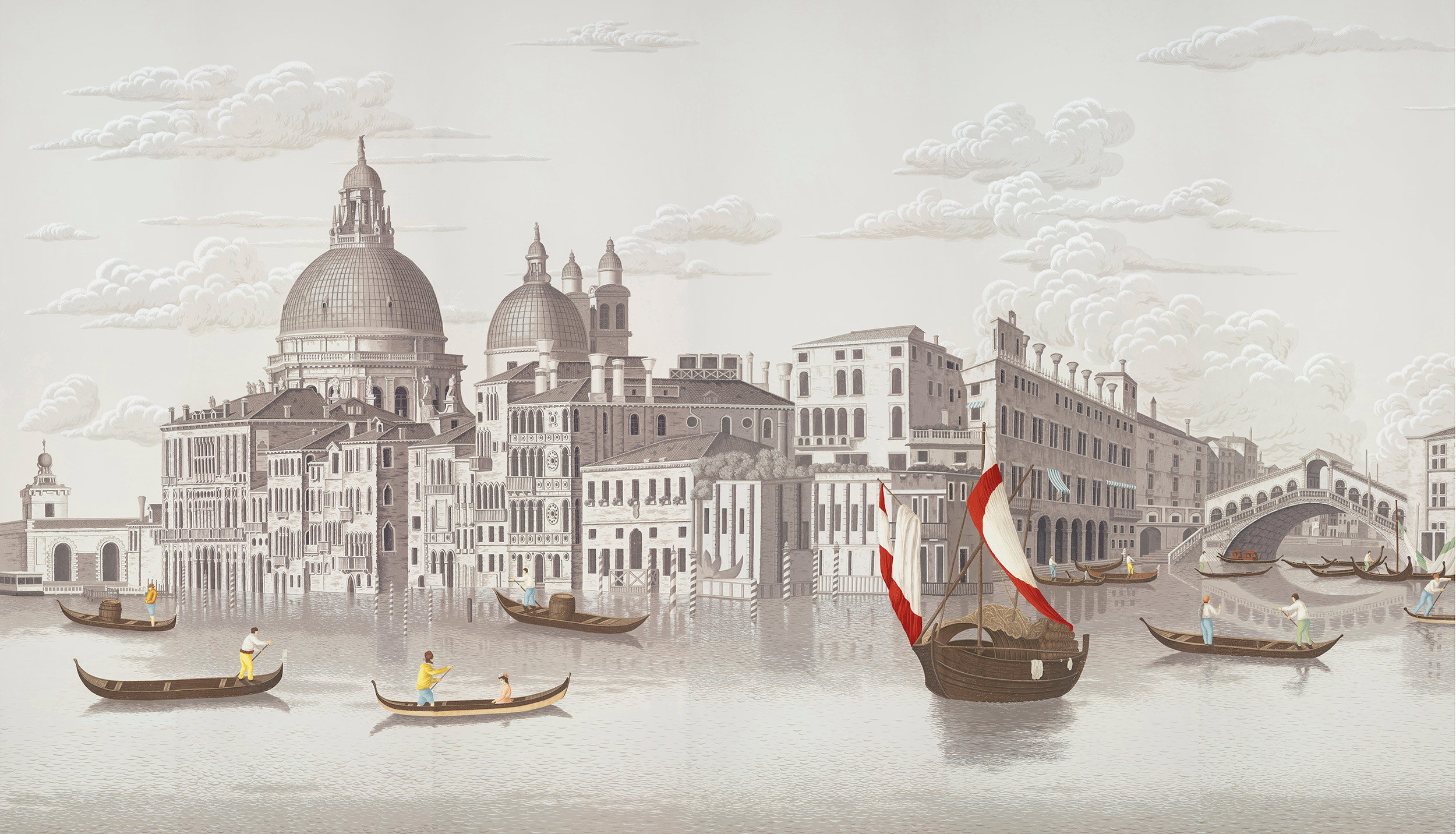 Обои ручная роспись Scenes of Venice Rialto on scenic paper Обои ручная роспись Scenes of Venice Rialto on scenic paper - постер Loft-Concept в Тюмени