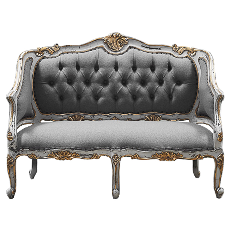 Диван Maria Antoinette Softness Capitone Серый Белый винтажная патина Диван Maria Antoinette Softness Capitone Серый Белый винтажная патина в Тюмени | Loft Concept