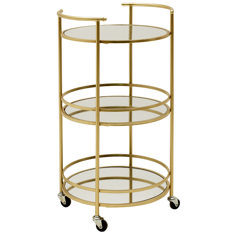 Круглый стол для сервировки Isma Serving Table Золотой Прозрачное Стекло Круглый стол для сервировки Isma Serving Table Золотой Прозрачное Стекло в Тюмени | Loft Concept