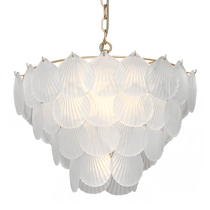 Люстра Transparent Glass Shells Золотой Прозрачный Люстра Transparent Glass Shells Золотой Прозрачный в Тюмени | Loft Concept