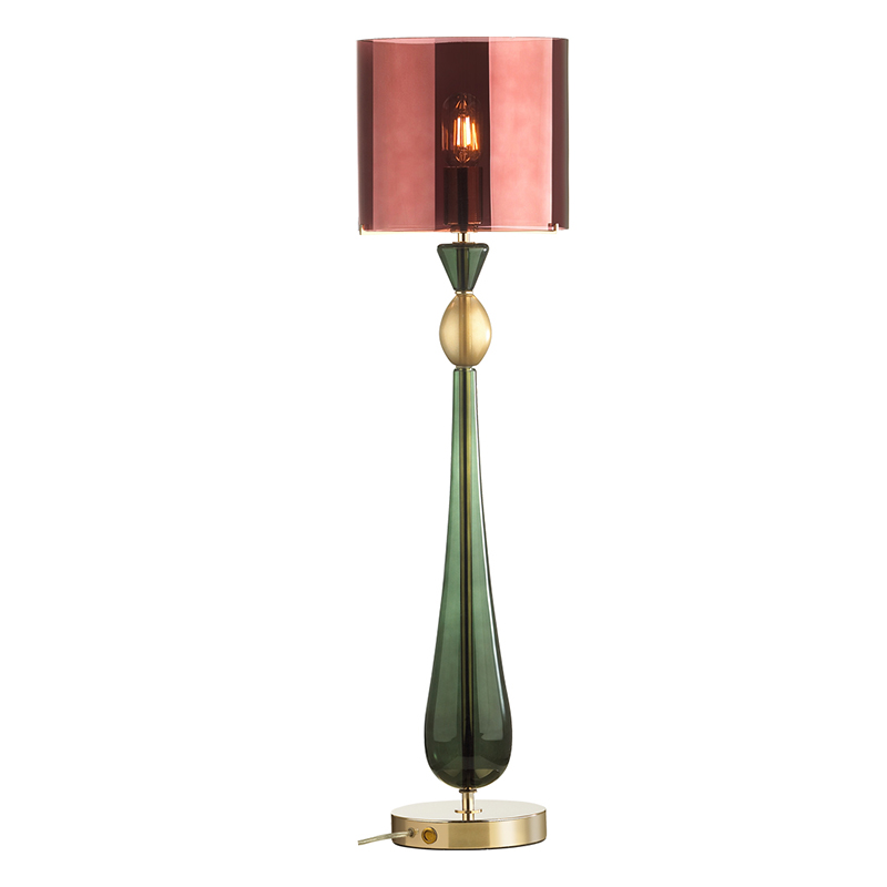 Настольная лампа Roser Burgundy Green Table Lamp Бургундский красный Золотой Зеленый Настольная лампа Roser Burgundy Green Table Lamp Бургундский красный Золотой Зеленый в Тюмени | Loft Concept