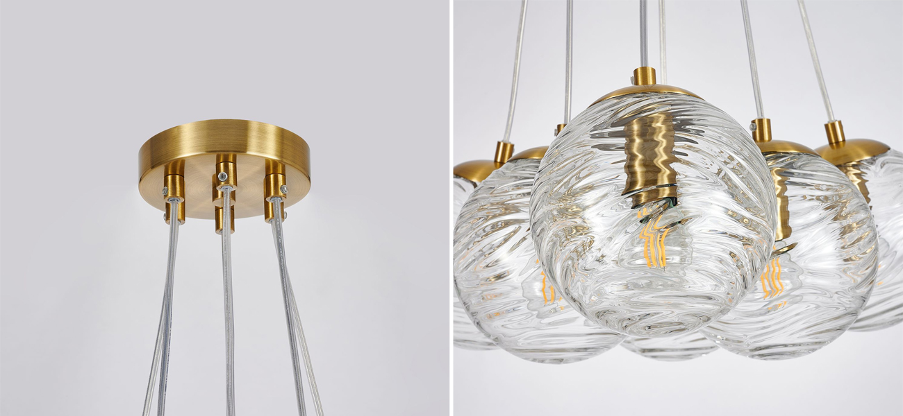 Люстра Perforated Glass Bubbles 6 ламп - фото №1