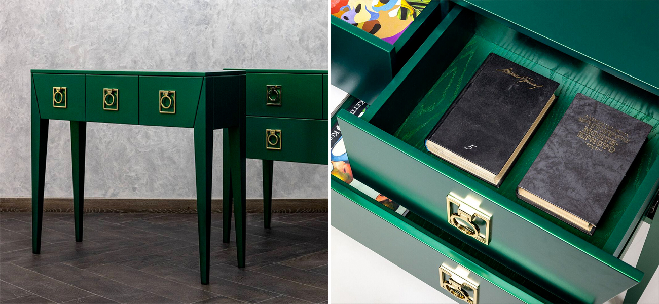 Зеленый комод Сontemporary Art Deco - фото №1