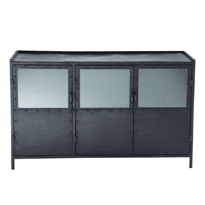 Буфет в стиле Лофт черный Industrial Vitre Big Buffet Черный Буфет в стиле Лофт черный Industrial Vitre Big Buffet Черный в Тюмени | Loft Concept