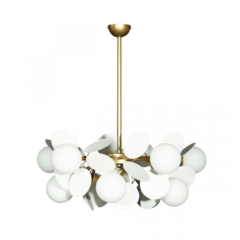 Люстра MATISSE Chandelier White 10 ламп Белый Золотой Люстра MATISSE Chandelier White 10 ламп Белый Золотой в Тюмени | Loft Concept