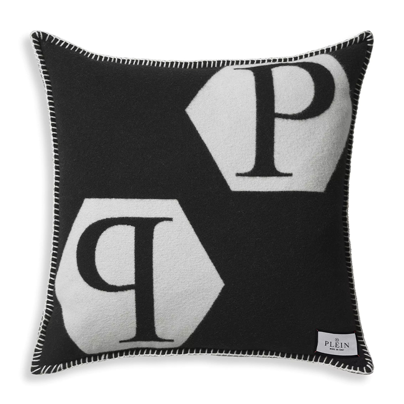 Подушка Philipp Plein Cushion Cashmere Black Черно-белый Подушка Philipp Plein Cushion Cashmere Black Черно-белый в Тюмени | Loft Concept