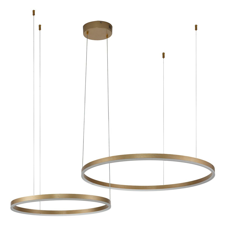 Подвесной светильник Neo Circles Double Gold Золотой Подвесной светильник Neo Circles Double Gold Золотой в Тюмени | Loft Concept