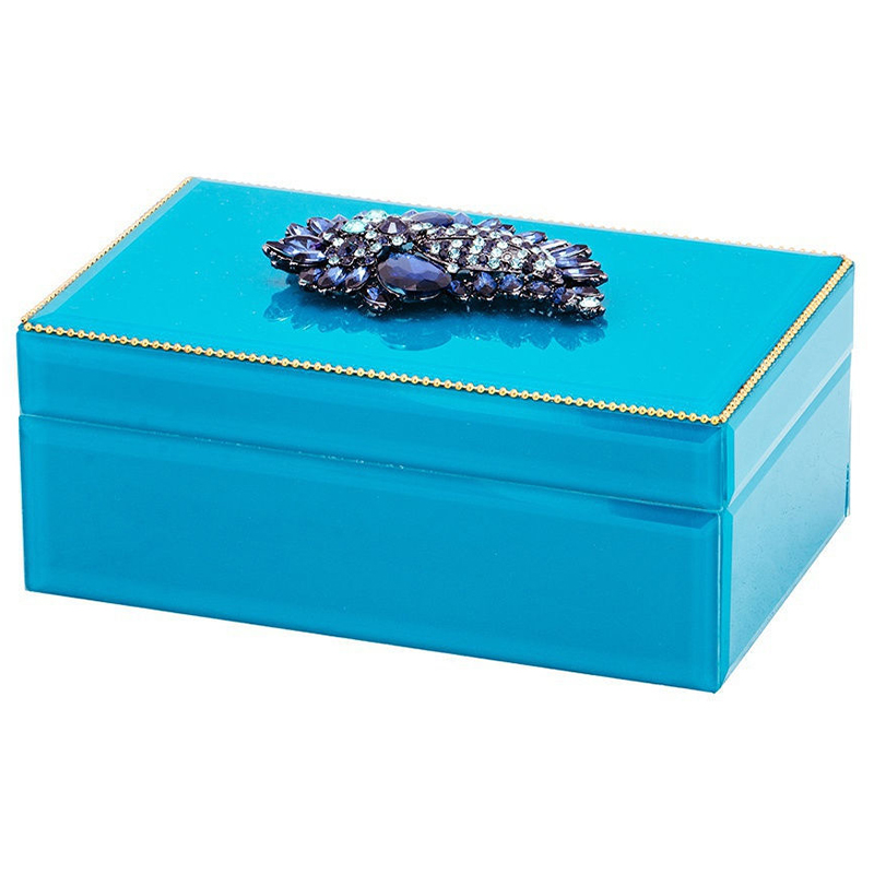 Шкатулка Talia Box turquoise Бирюзовый Синий Шкатулка Talia Box turquoise Бирюзовый Синий в Тюмени | Loft Concept