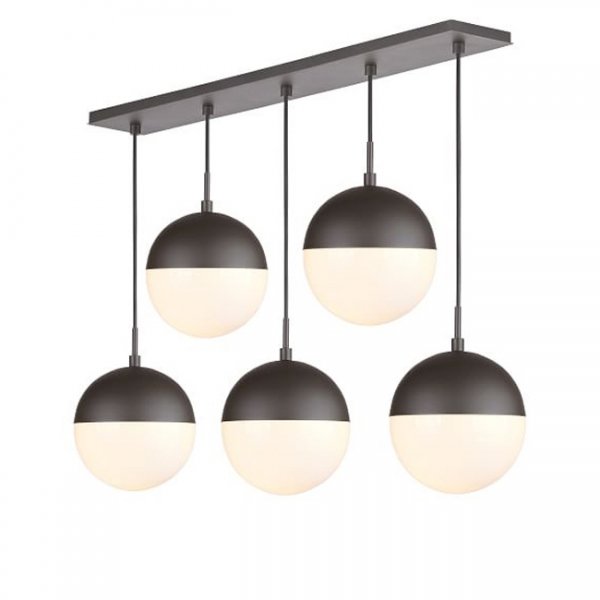 Подвесной светильник Copper Light Black Pendant 5 Черный Белый Подвесной светильник Copper Light Black Pendant 5 Черный Белый в Тюмени | Loft Concept
