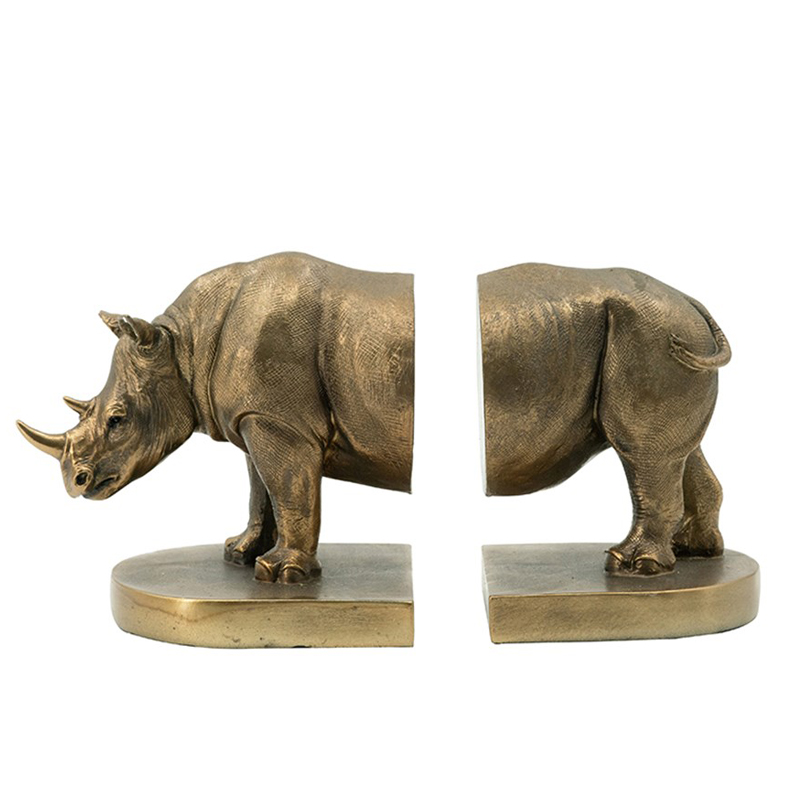 Держатель для книг Animal Figures носорог Бронза Держатель для книг Animal Figures носорог Бронза в Тюмени | Loft Concept