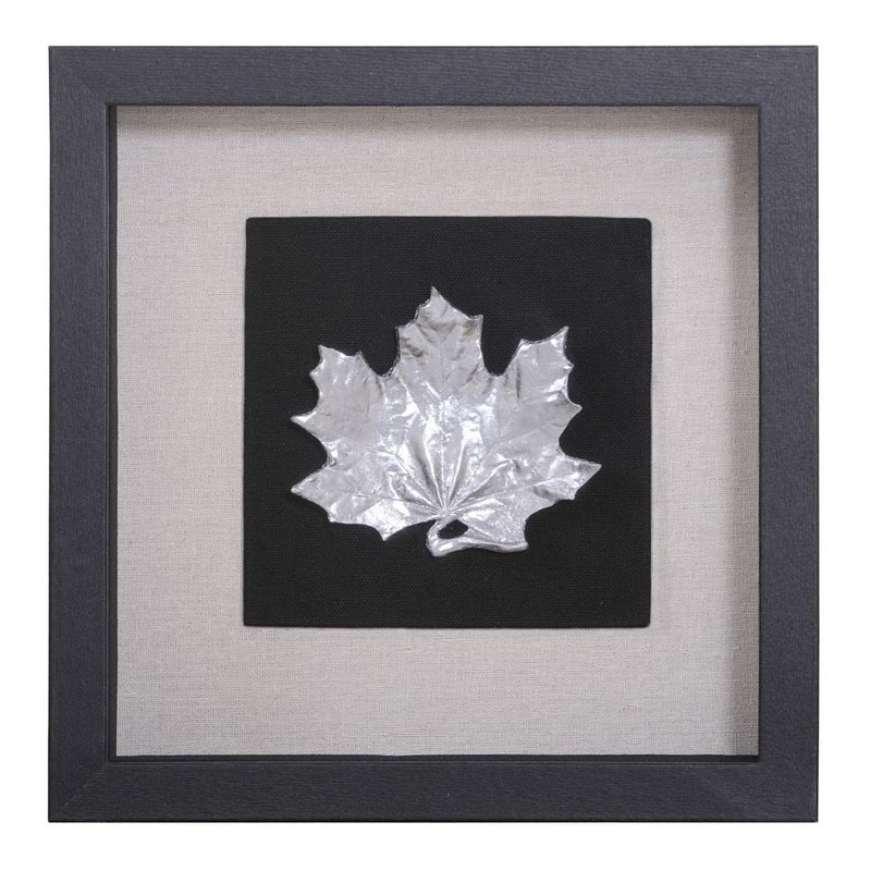 Панно Cassian Maple Leaf Черный Серебряный Панно Cassian Maple Leaf Черный Серебряный в Тюмени | Loft Concept