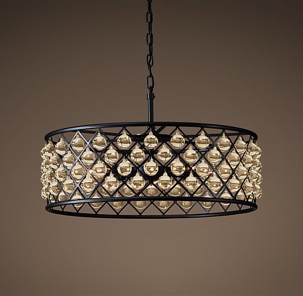 Люстра RH Spencer Hoop Chandelier 60 Черный Люстра RH Spencer Hoop Chandelier 60 Черный в Тюмени | Loft Concept