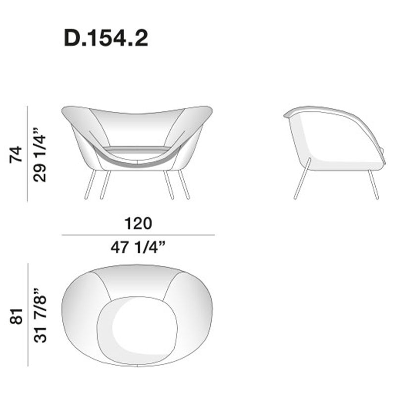 Дизайнерское кресло Gio Ponti D.154.2 Armchair Дизайнерское кресло Gio Ponti D.154.2 Armchair в Тюмени