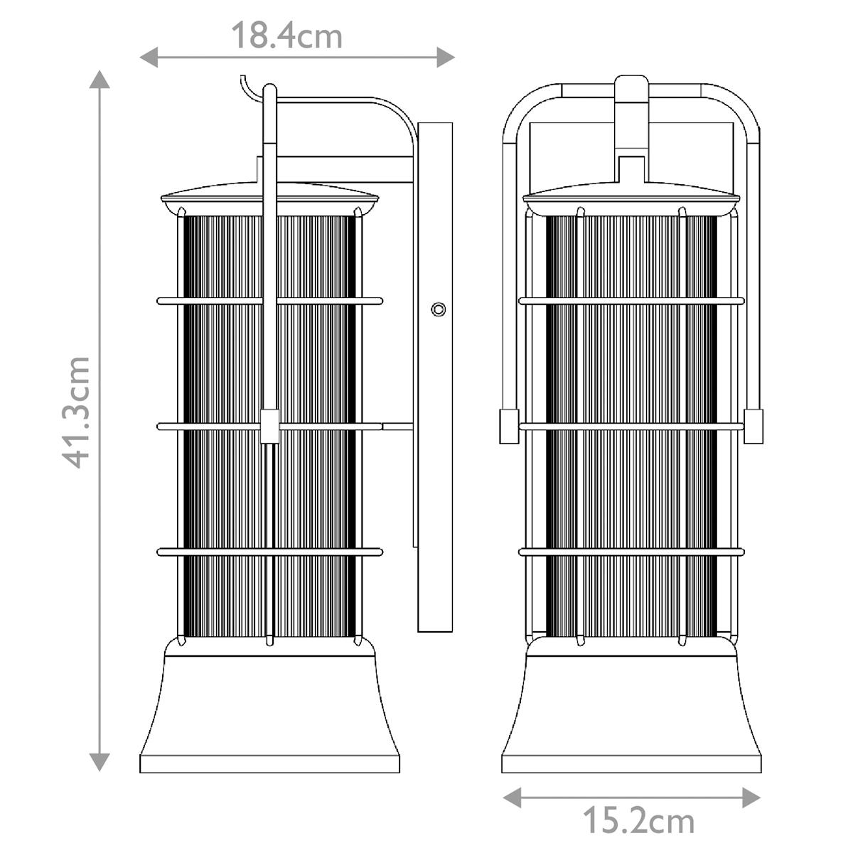 Настенный фонарь цилиндрической формы с рифленым стеклом в золотом каркасе на черном прямоугольном основании Eurofase в Тюмени