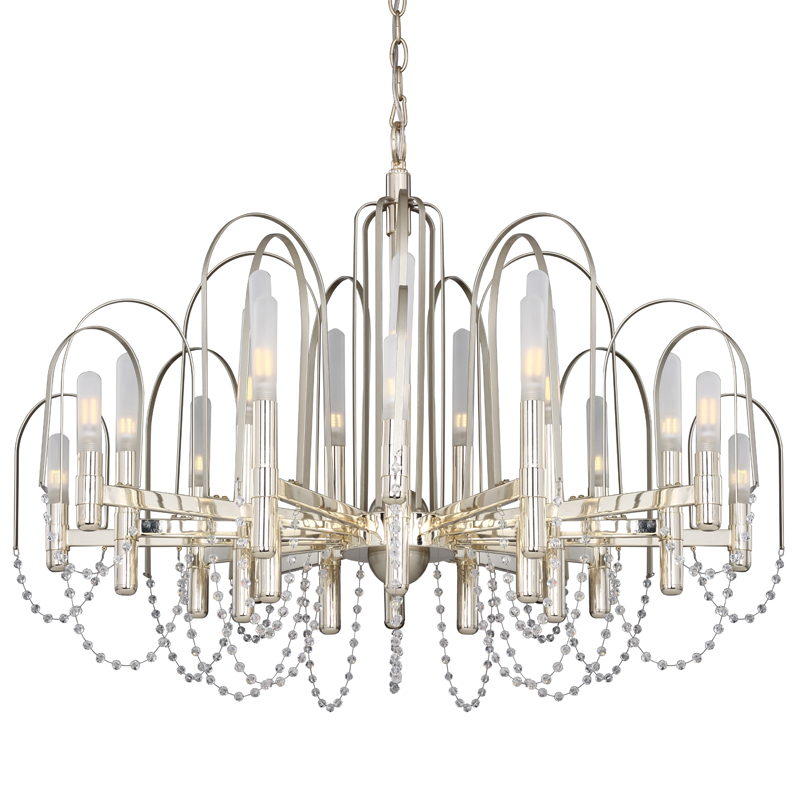 Люстра Perrine Chandelier 93 Золотой Шампань Прозрачный Белый Люстра Perrine Chandelier 93 Золотой Шампань Прозрачный Белый в Тюмени | Loft Concept