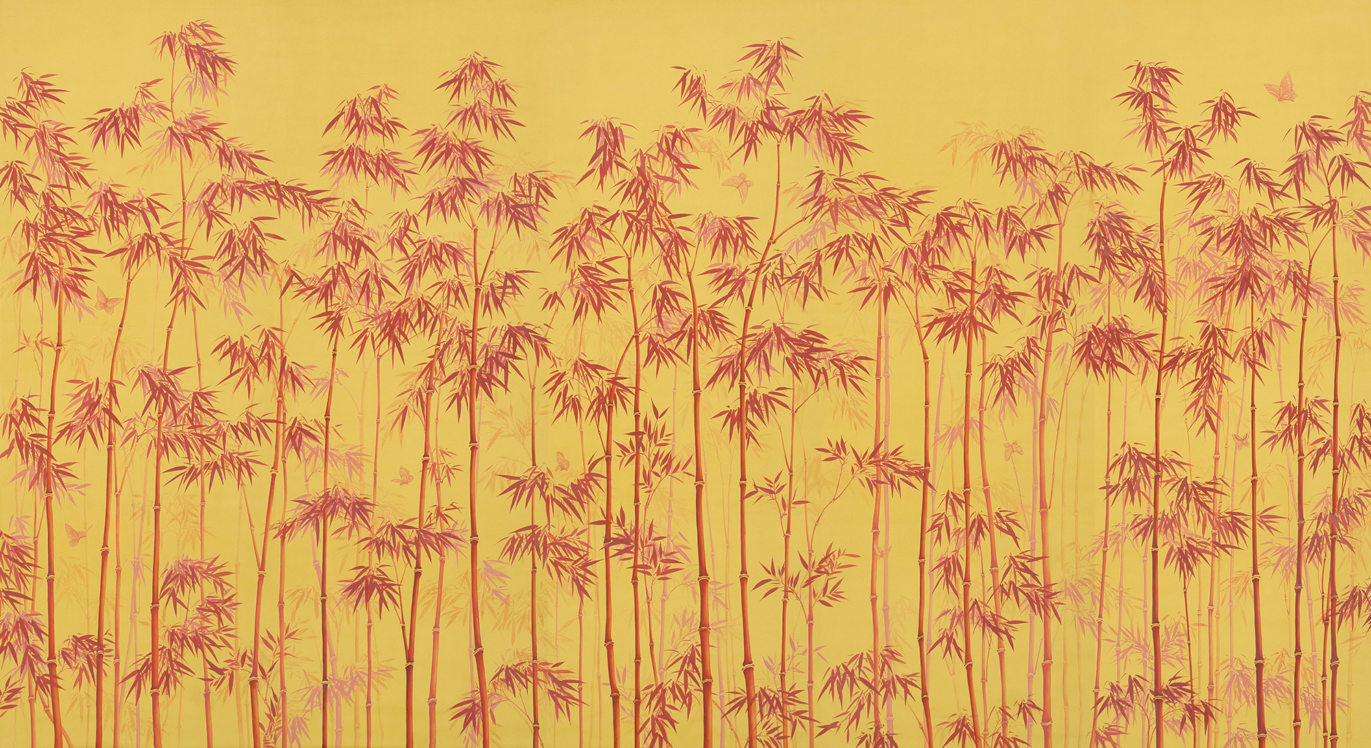 Обои ручная роспись Distant Bamboo Firefly on dyed paper Обои ручная роспись Distant Bamboo Firefly on dyed paper - постер Loft-Concept в Тюмени