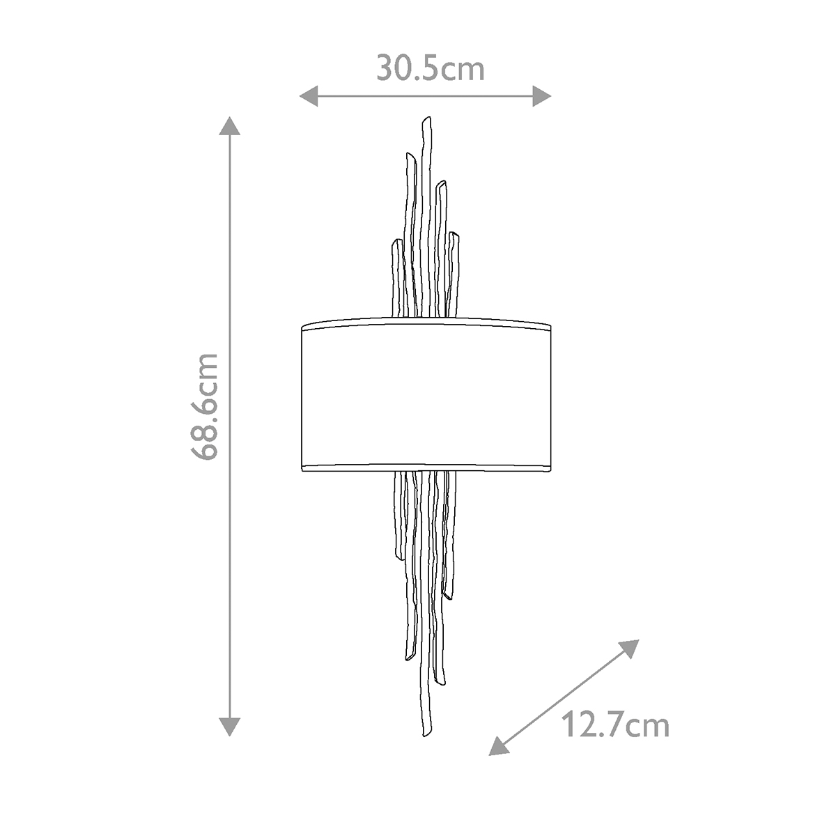Бра с белым абажуром и элементами в виде натуральных веток Hinkley в Тюмени