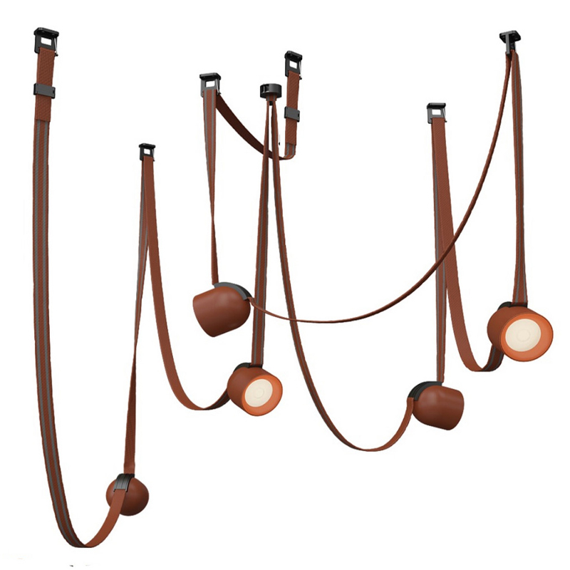 Комплект ременной трековой системы из 5 светильников Flos Wireline Lighting Коричневый Черный Комплект ременной трековой системы из 5 светильников Flos Wireline Lighting Коричневый Черный в Тюмени | Loft Concept
