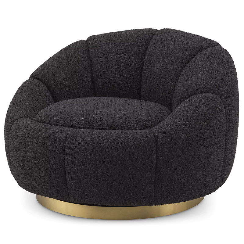 Кресло Eichholtz Swivel Chair Inger Black Черный Латунь Кресло Eichholtz Swivel Chair Inger Black Черный Латунь в Тюмени | Loft Concept