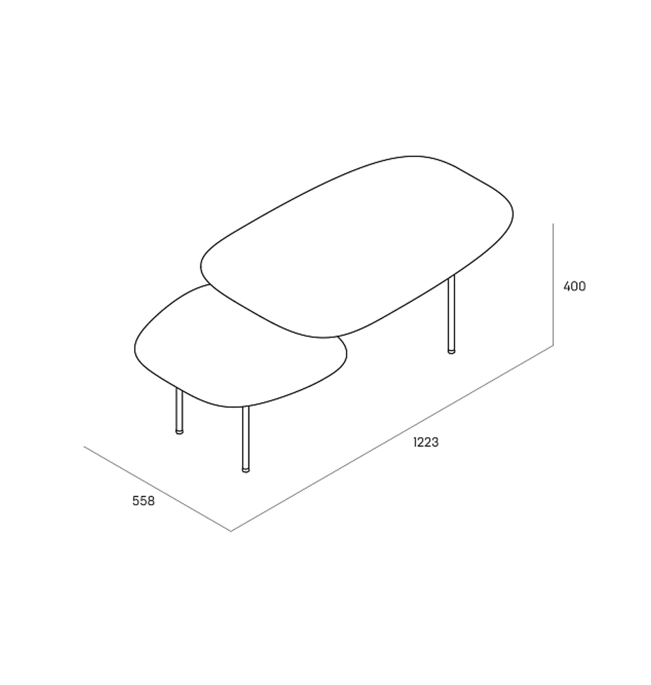 Step журнальный столик из натурального дуба и металла в Тюмени