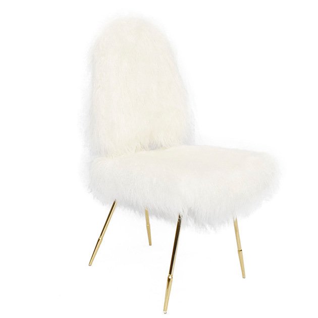 Стул Maxime Lounge Chair Белый Глянцевое золото Стул Maxime Lounge Chair Белый Глянцевое золото в Тюмени | Loft Concept