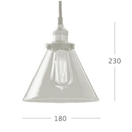 Подвесной светильник Loft Clear Glass Wide Cloche Подвесной светильник Loft Clear Glass Wide Cloche в Тюмени