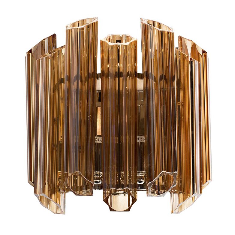 Бра Hexagon tube Bra Amber Хром Янтарь (Amber) Бра Hexagon tube Bra Amber Хром Янтарь (Amber) в Тюмени | Loft Concept