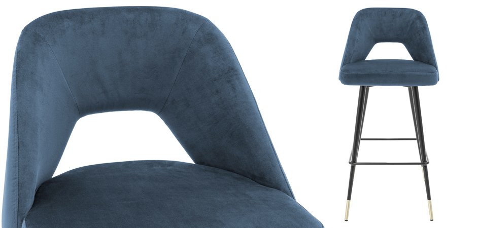 Барный стул Eichholtz Bar Stool Avorio Blue - фото №1