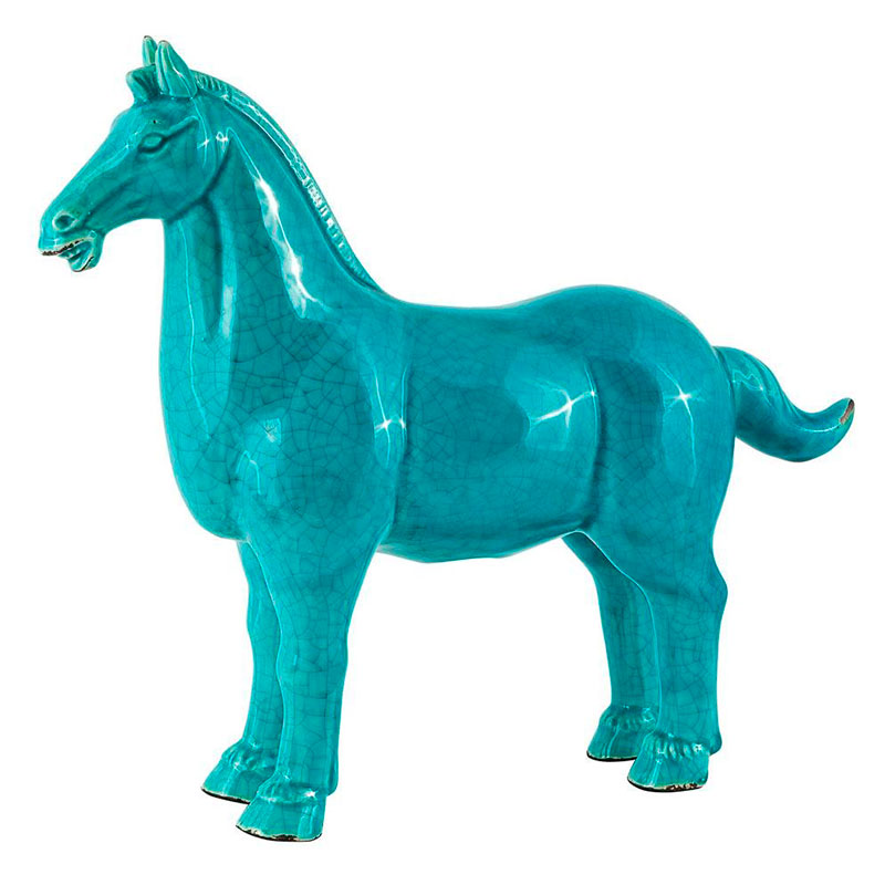 Фигурка керамика синяя лошадь Blue Horse Бирюзовый Фигурка керамика синяя лошадь Blue Horse Бирюзовый в Тюмени | Loft Concept