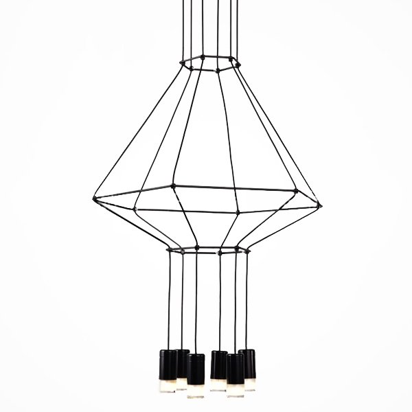 Vibia Wireflow Chandelier 0307 LED Suspension lam Черный Vibia Wireflow Chandelier 0307 LED Suspension lam Черный в Тюмени | Loft Concept