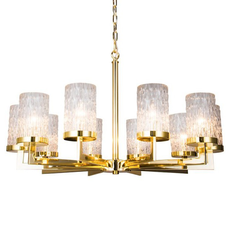 Люстра Estebe Glass Gold Chandelier 10 Прозрачный Золотой Люстра Estebe Glass Gold Chandelier 10 Прозрачный Золотой в Тюмени | Loft Concept