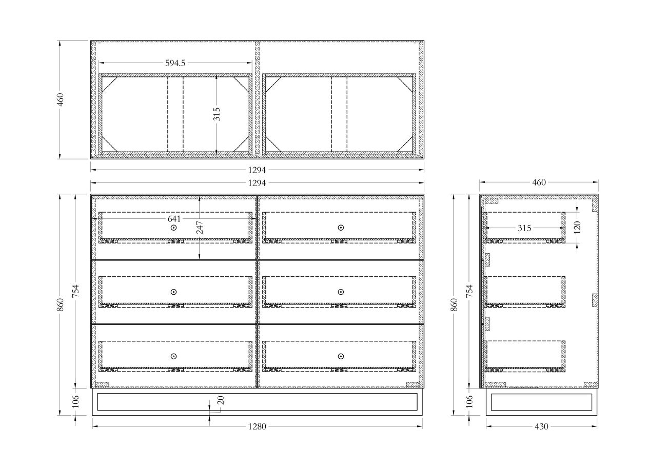 Комод дизайнерский Mirrored Комод дизайнерский Mirrored в Тюмени