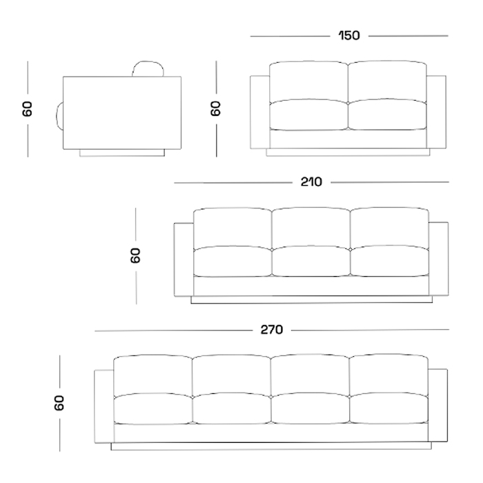 Дизайнерский кожаный диван черный Poltronova Saratoga Sofa Дизайнерский кожаный диван черный Poltronova Saratoga Sofa в Тюмени